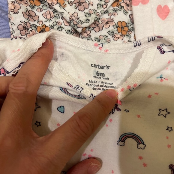 Twelve 6 months Footies/PJs with 8 long-sleeve onesies bundle kit - Picture 7 of 8